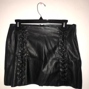 Zara leather mini skirt